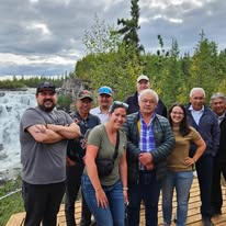 Photo: Board and Staff visit Nàı̨lı̨ı̨ (Whatı̀ Falls).