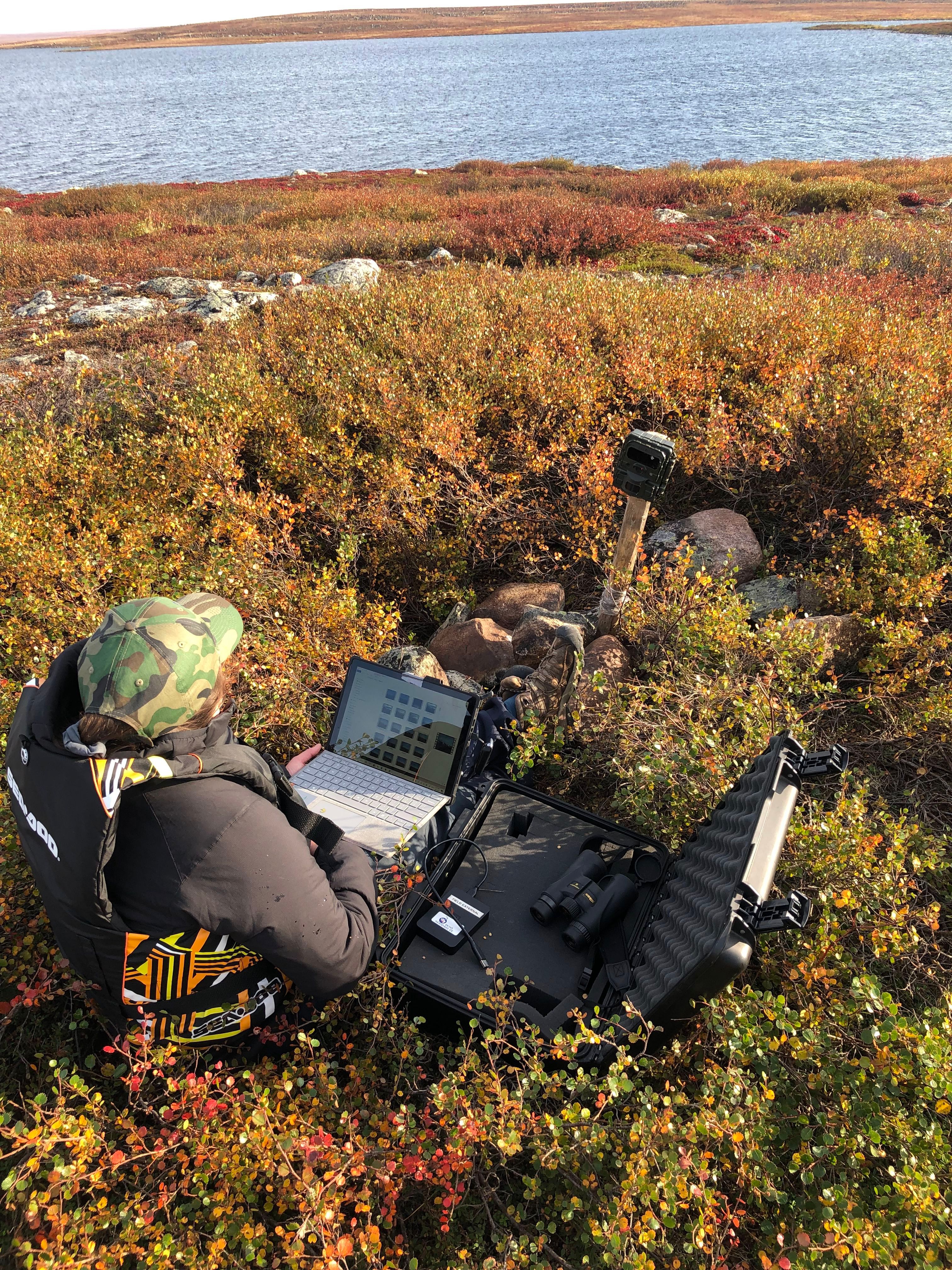 The WRRB’s Conservation Biologist, Aimee Guile, in her natural habitat – research. Photo credit: JJ Simpson 