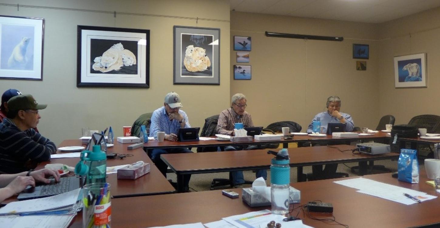 No photos were taken at our December 2021 Board Meeting, so here is a flashback to our Dec 5, 2018, meeting in Yellowknife before our Boardroom was renovated! Photo credit: Shalyn Norrish, WRRB. 