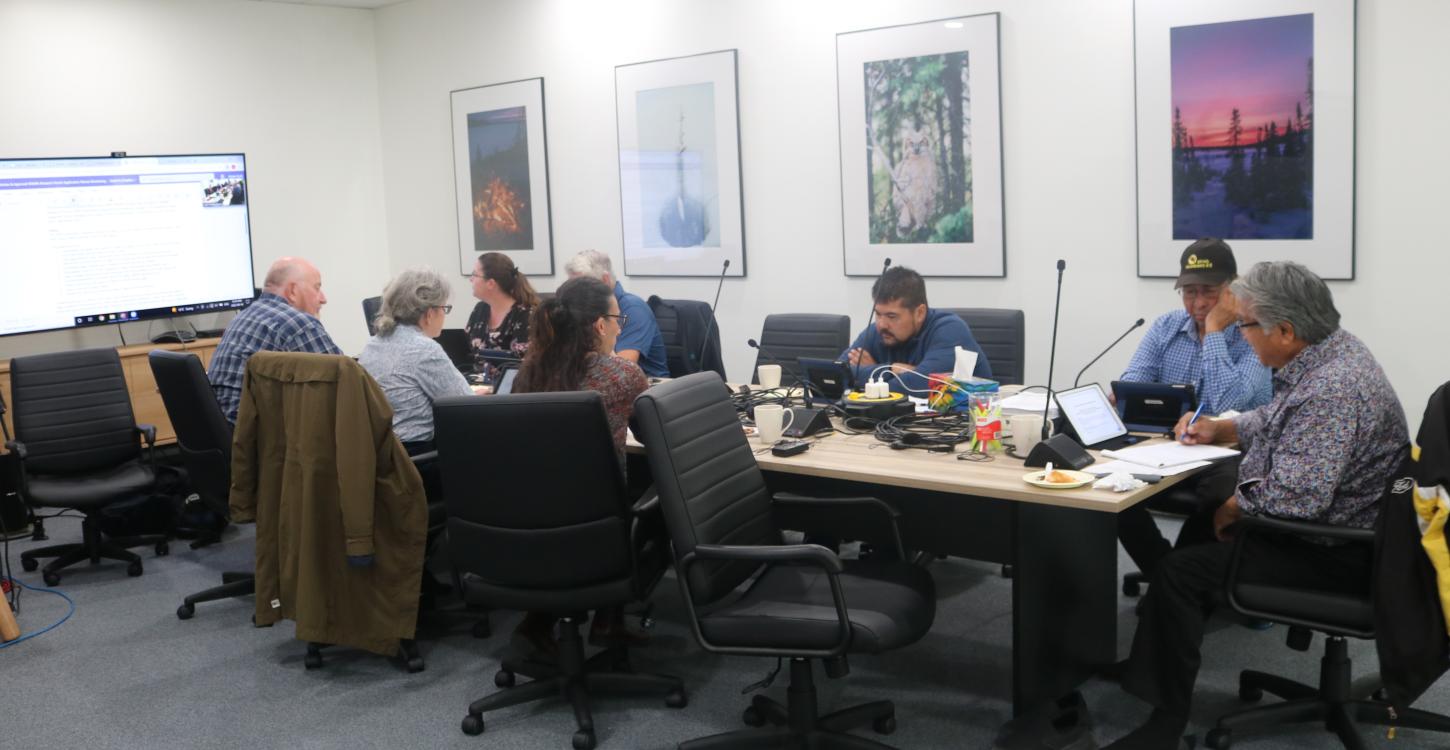 The Wek'èezhìı Renewable Resources Board (WRRB) approved the first Bathurst Caribou Action Plan at its board meeting on Sept. 14.  Photo by Simon Whitehouse/WRRB