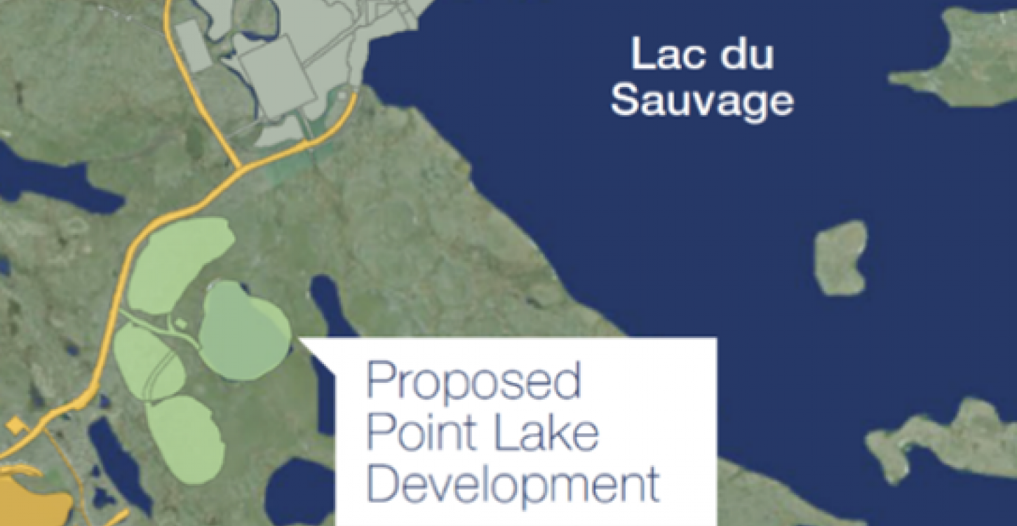 “Projects and proposed developments at the Ekati diamond mine site as depicted in a briefing document published by the Arctic Canadian Diamond Company.” – via Cabin Radio