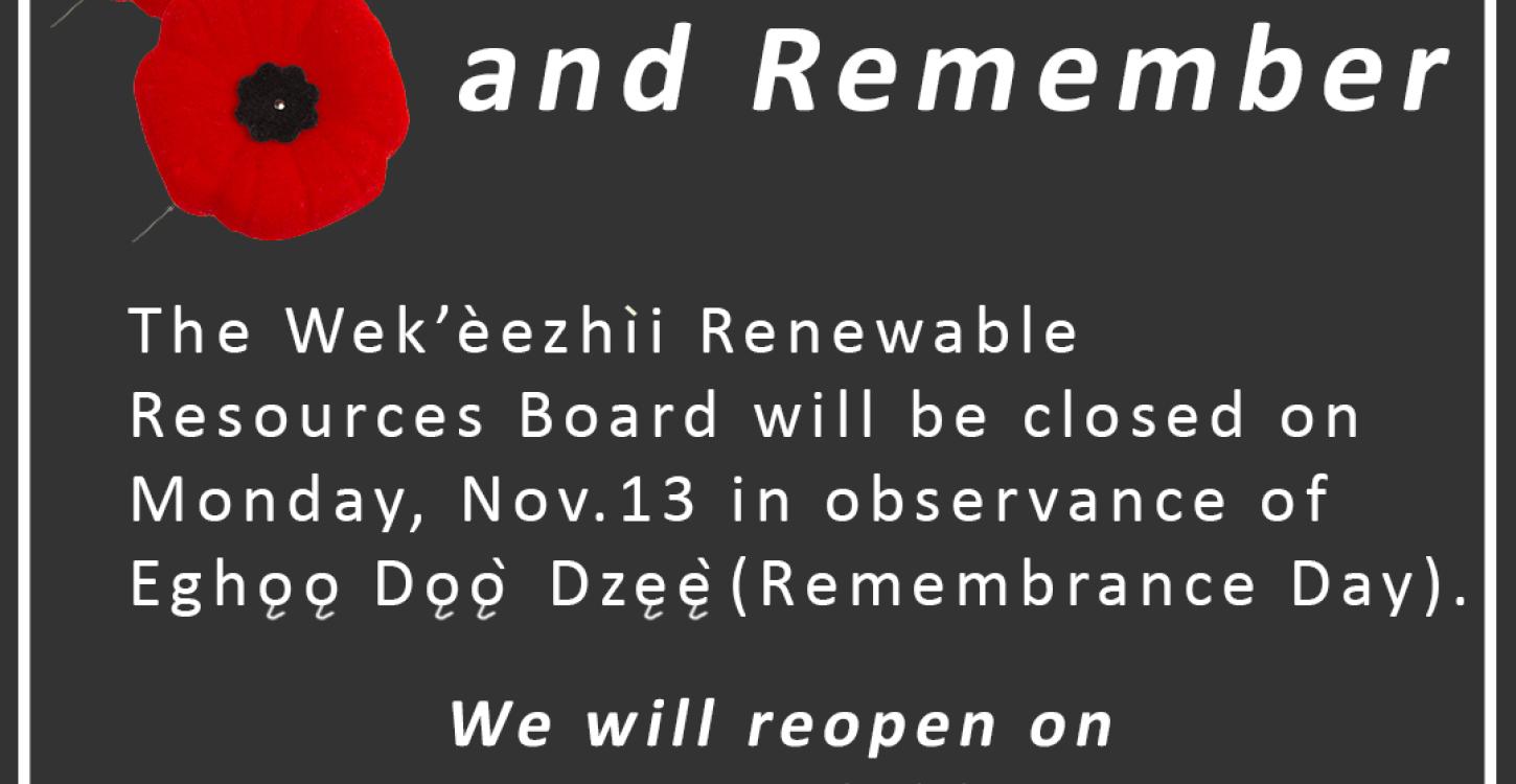 Remembrance Day closure notice 