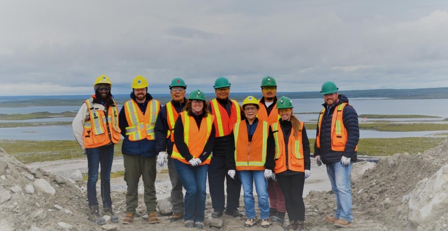 Some of the Board and staff of the WLWB at Diavik Diamond Mines in 2018.  Photo Credit: Sean Sinclair (Diavik - Rio Tinto).
