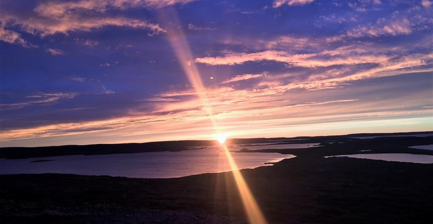 Sunset on the barrenlands at Daring Lake, NWT  (Photo: Jody Zoe)