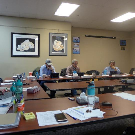 No photos were taken at our December 2021 Board Meeting, so here is a flashback to our Dec 5, 2018, meeting in Yellowknife before our Boardroom was renovated! Photo credit: Shalyn Norrish, WRRB. 