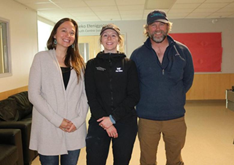 Rhiannon Pankratz, Christina Howell, and Eric Reed gave updates to the WRRB on migratory birds during the Board meeting in Behchokǫ̀, May 24-25. Simon Whitehouse/WRRB photo