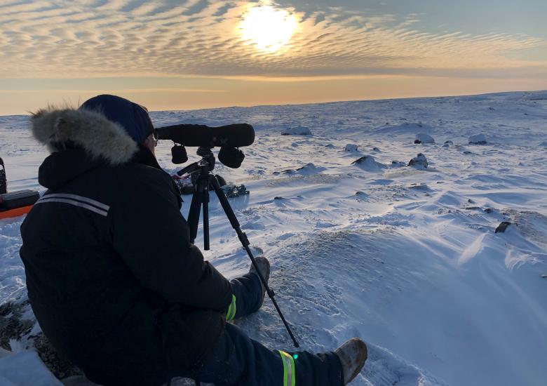 Lead researcher, Angus Smith, conducts a group scan. Photo Credit: Aimee Guile