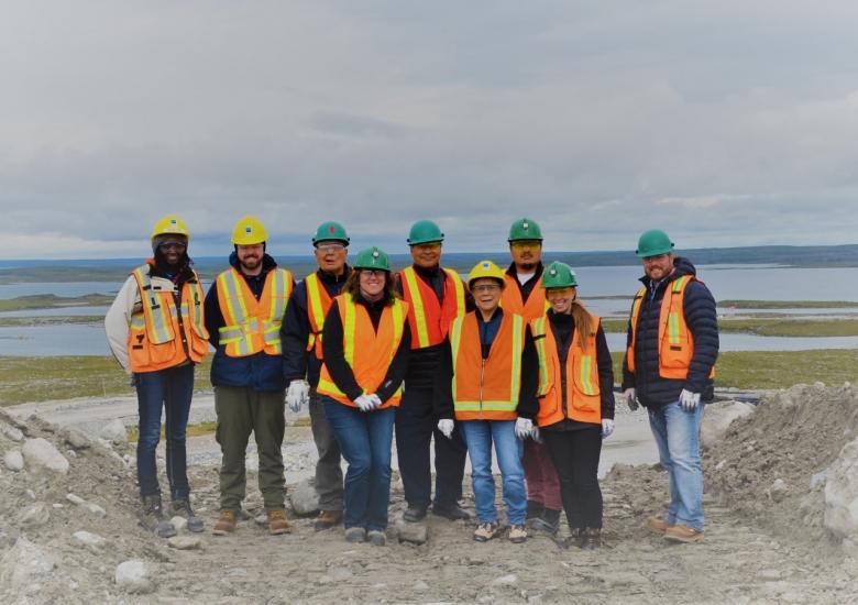 Some of the Board and staff of the WLWB at Diavik Diamond Mines in 2018.  Photo Credit: Sean Sinclair (Diavik - Rio Tinto).